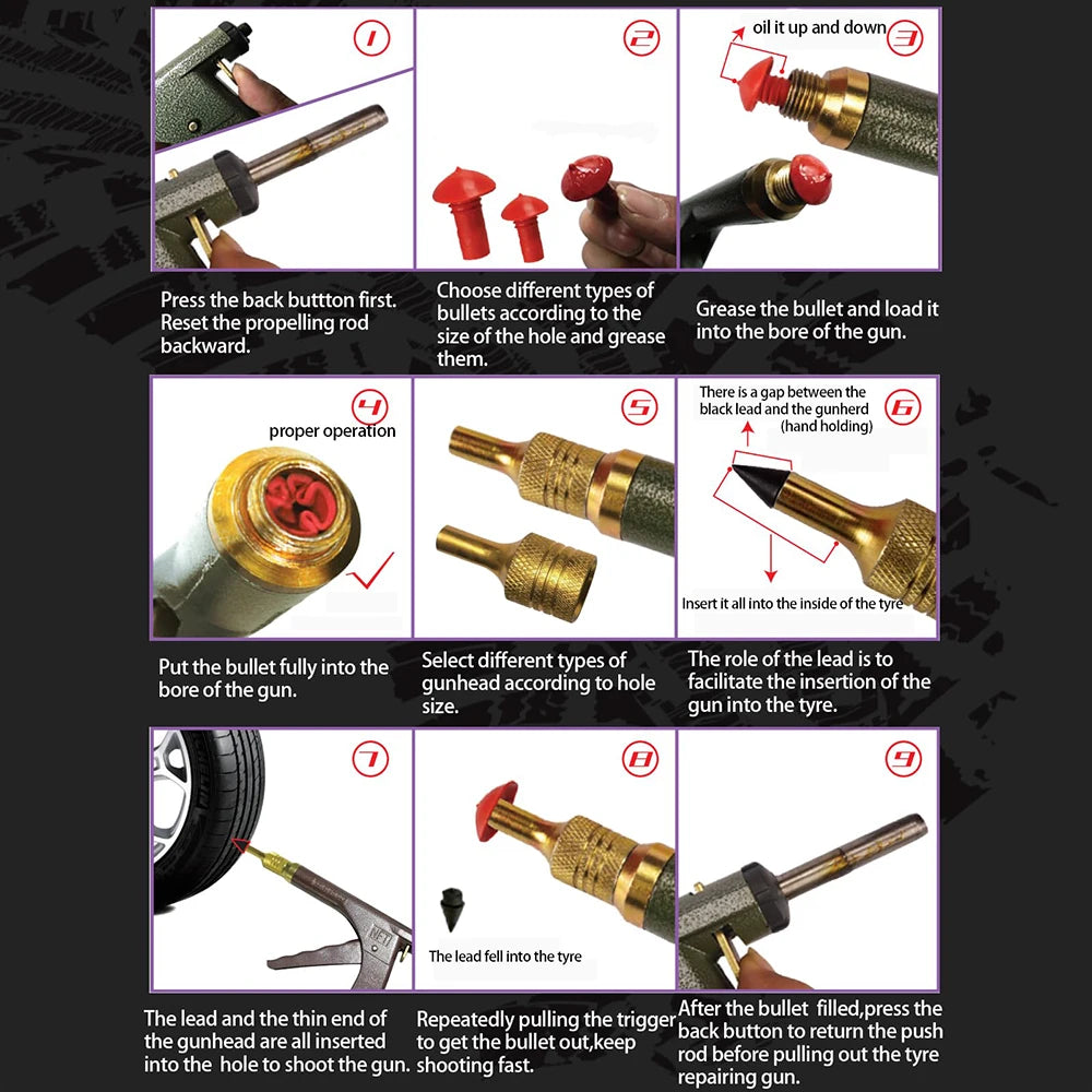 Heavy-Duty Tire Plug Gun Repair Kit