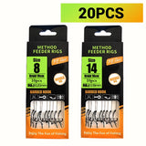Pre-Tied Carp Hair Rigs with Barbed Hooks
