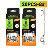 Pre-Tied Carp Hair Rigs with Barbed Hooks