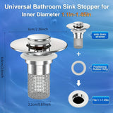Pop-Up Drain Strainer & Hair Catcher (2 Pcs)