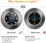 Solar In-Ground Disk Lights (4 Pcs)