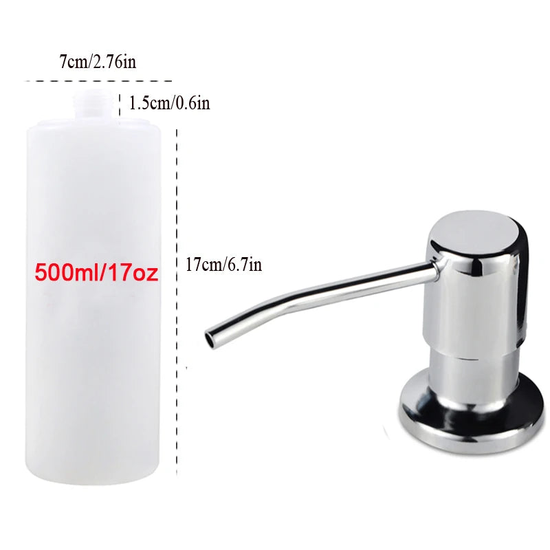 Built-In Sink Soap Dispenser with Extension Tube
