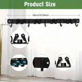 Heavy-Duty Wall Tool Rack – 4 Slots + 5 Hooks