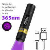 Rechargeable 365nm UV Flashlight