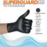Heavy-Duty Black Nitrile Gloves (8 Mil)