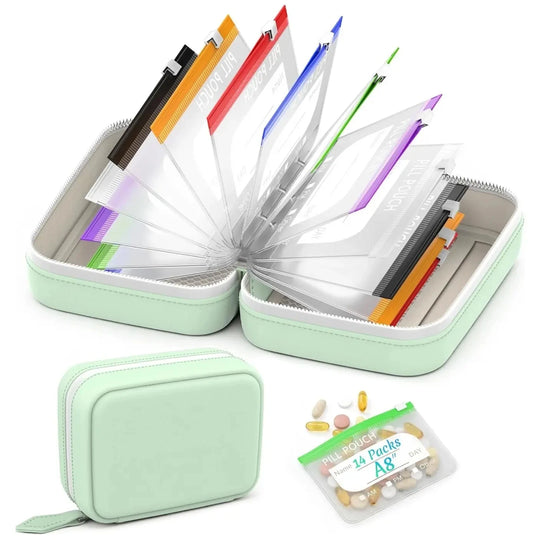 Waterproof Weekly Pill Organizer (14 Pouches)