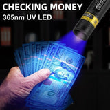 Rechargeable 365nm UV Flashlight