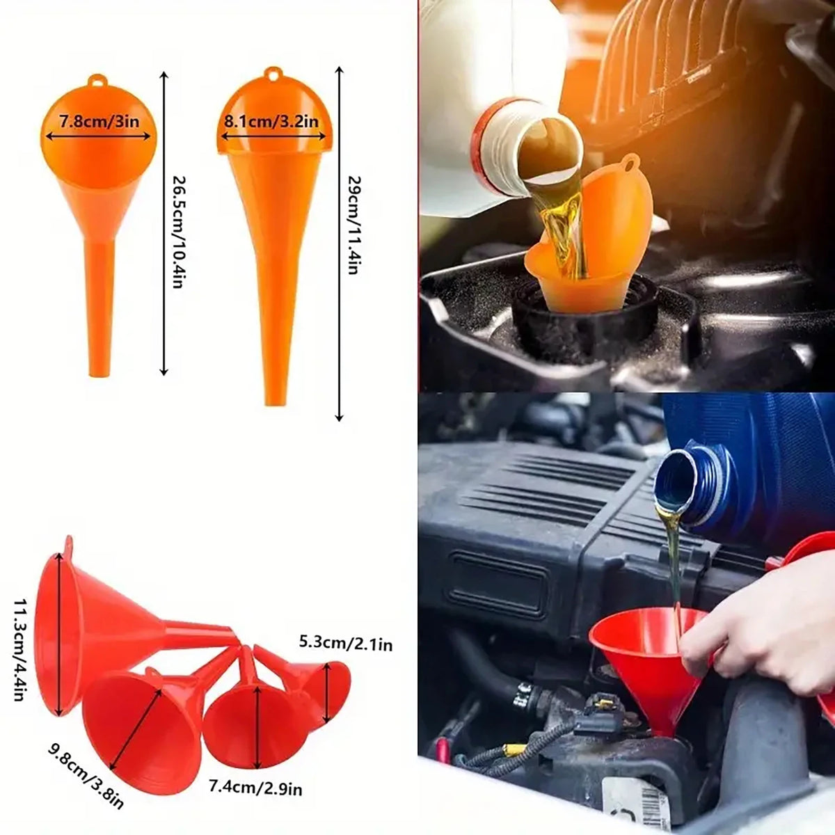 Car Oil & Fluid Funnel Set