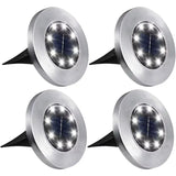 Solar In-Ground Disk Lights (4 Pcs)