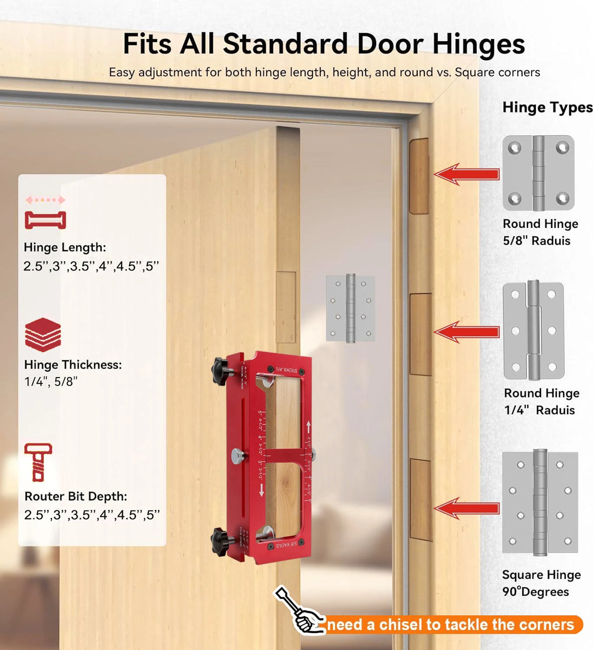 Door Hinge Locator & Drilling Jig