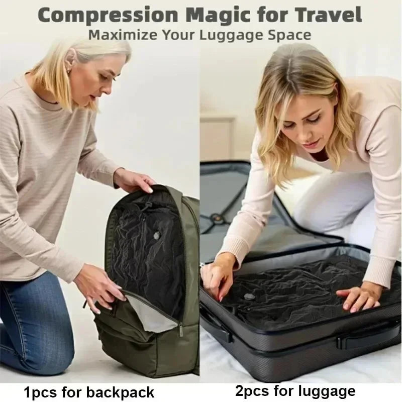 Vacuum Compression Travel Bag with Pump