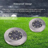 Solar In-Ground Disk Lights (4 Pcs)