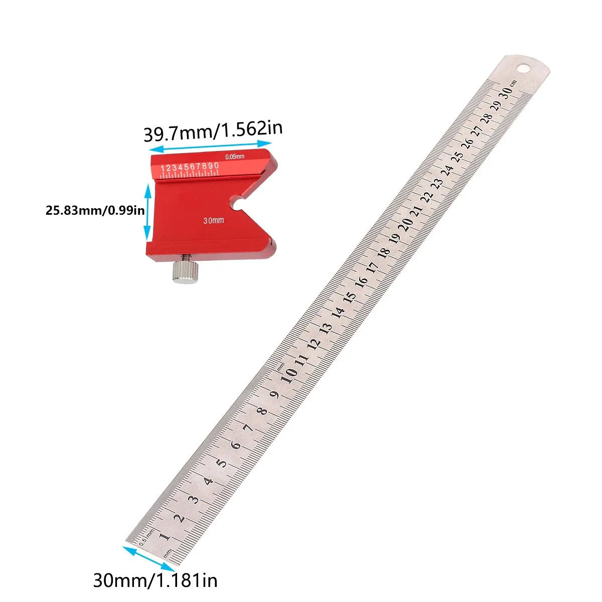 45°/90° Woodworking Angle Ruler