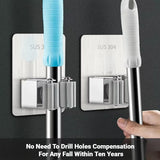 No-Drill Stainless Steel Mop Holder