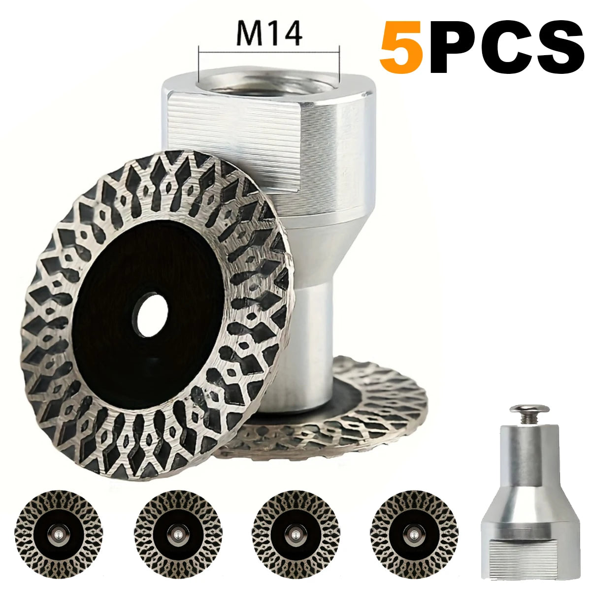 40mm Diamond Cutting Discs with M14 Flange (5 Pcs)