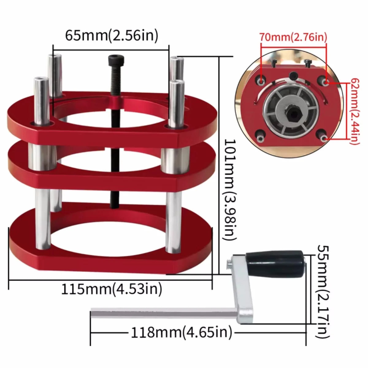 Router Table Insert Plate with Lift