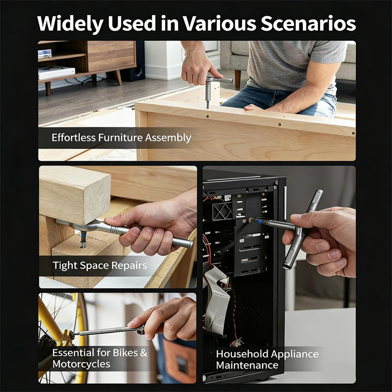 Compact Magnetic Ratchet Screwdriver Set
