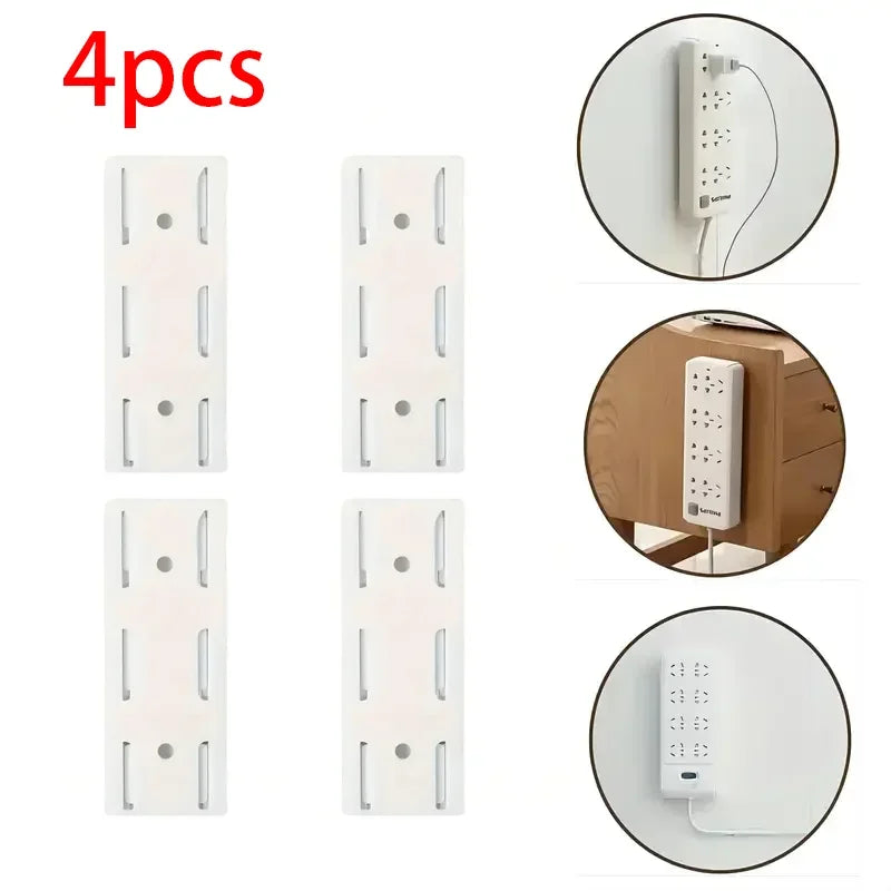 Self-Adhesive Power Strip Holders (4 Pcs)