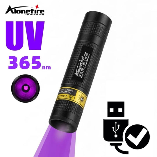 Rechargeable 365nm UV Flashlight