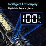 Rechargeable Zoom LED Flashlight with Side Light