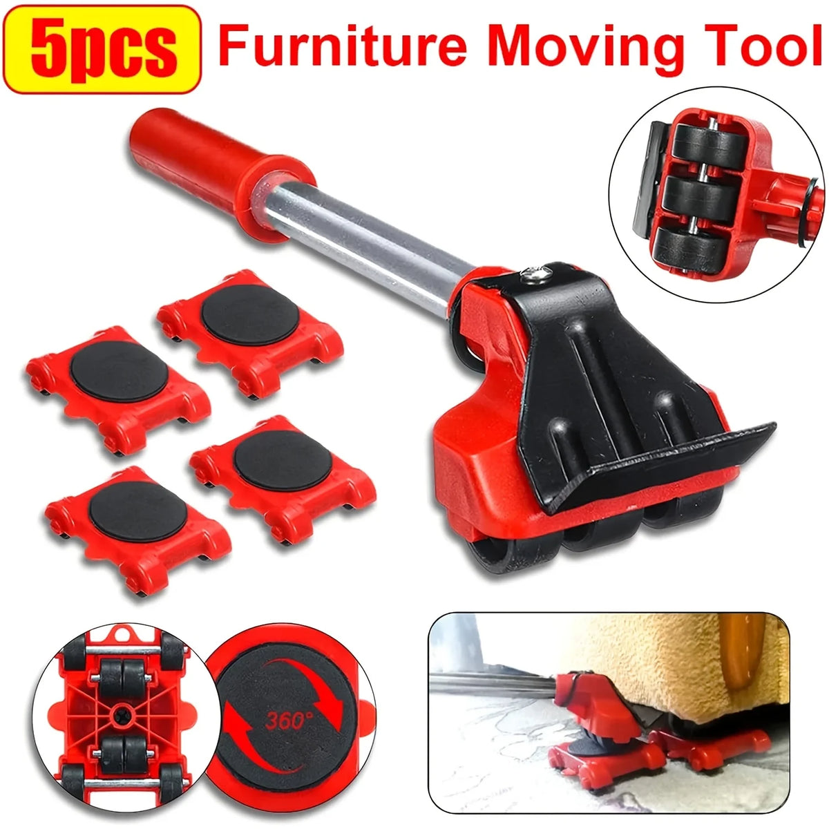 Heavy-Duty Furniture Lifter & Mover Set