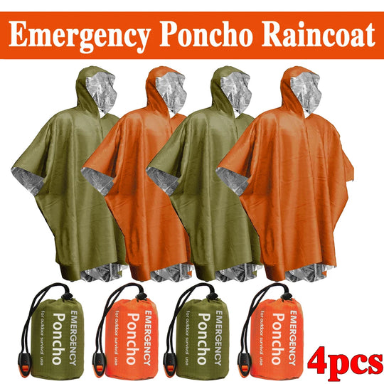 Emergency Thermal Rain Poncho