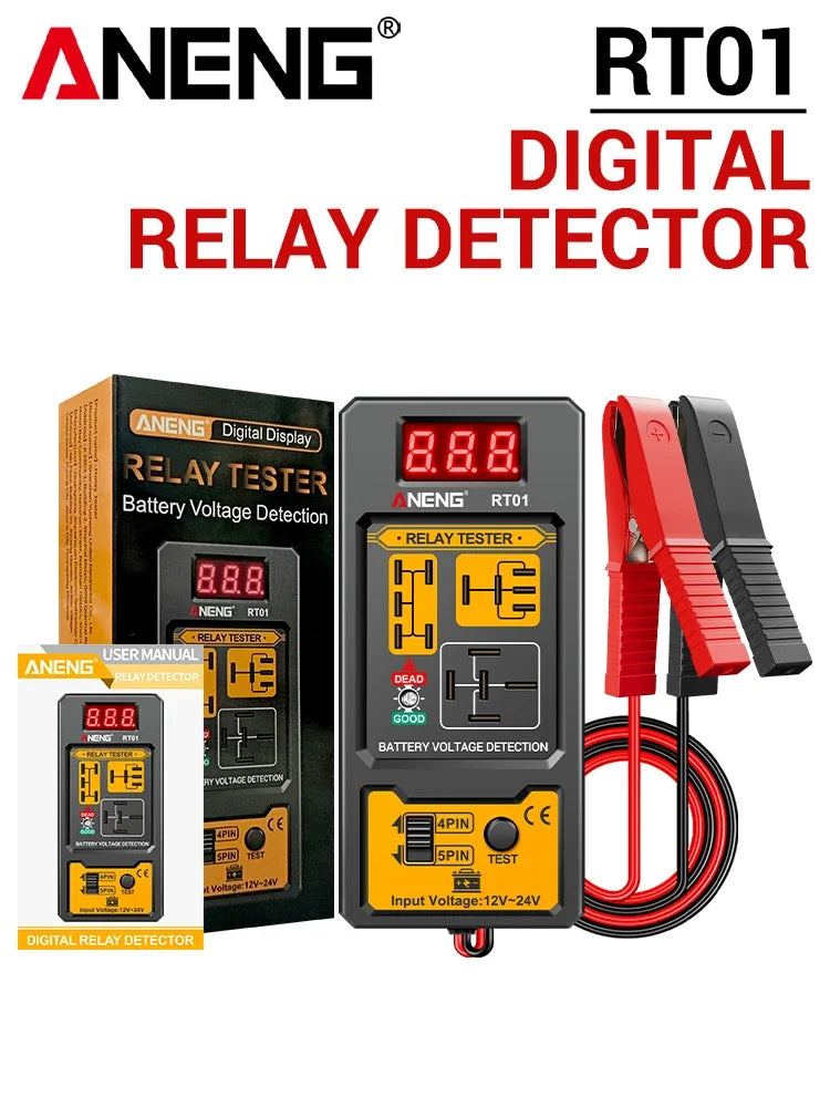 Digital 12V/24V Car Relay Tester