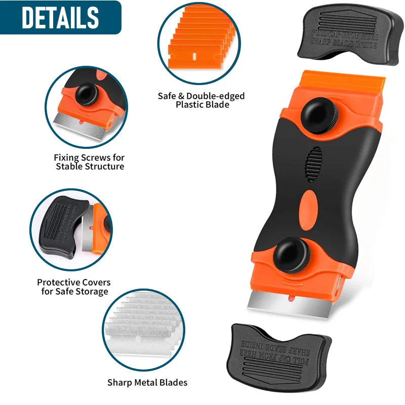 Plastic Razor Scraper with Blades