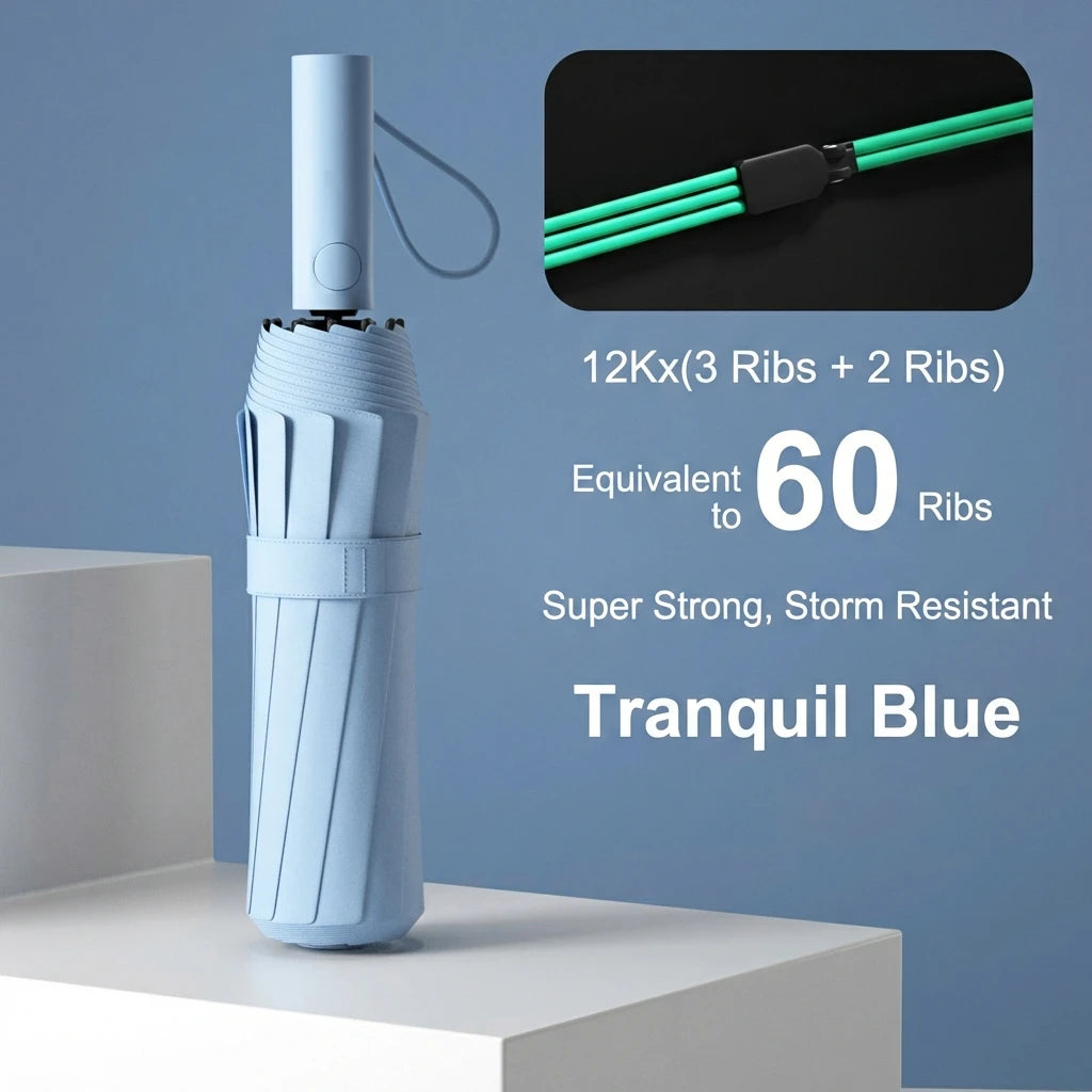 Windproof Reinforced UV Umbrella