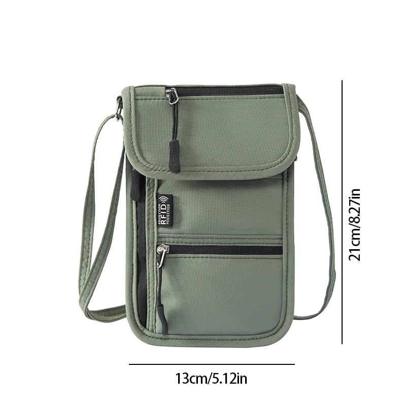 RFID-Blocking Hidden Neck Wallet