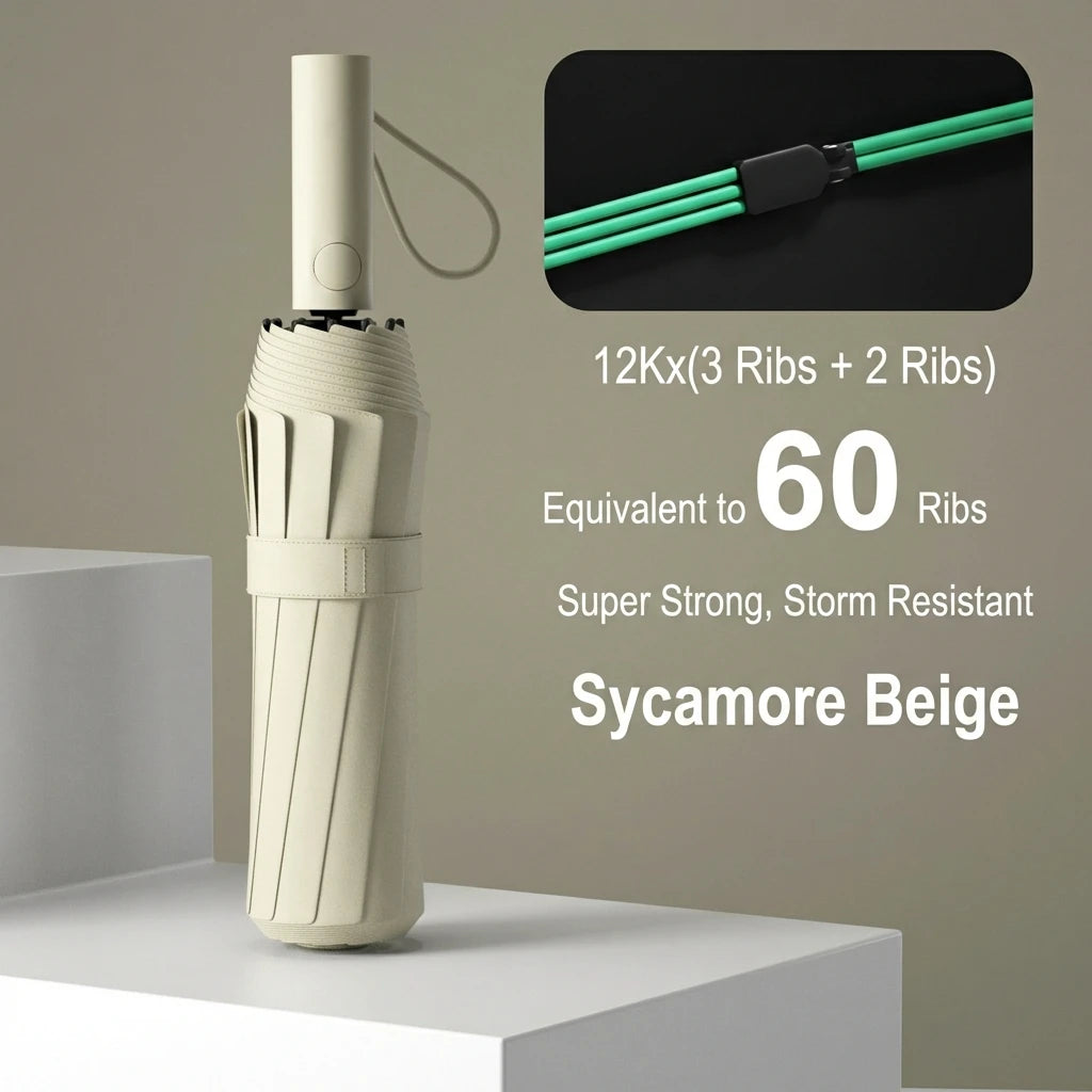 Windproof Reinforced UV Umbrella