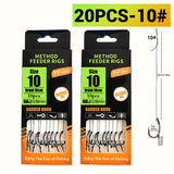 Pre-Tied Carp Hair Rigs with Barbed Hooks
