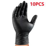Heavy-Duty Black Nitrile Gloves (8 Mil)