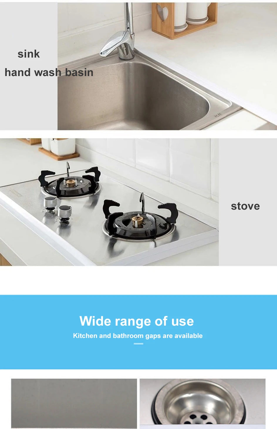 Waterproof Caulk Tape for Sink & Bathroom