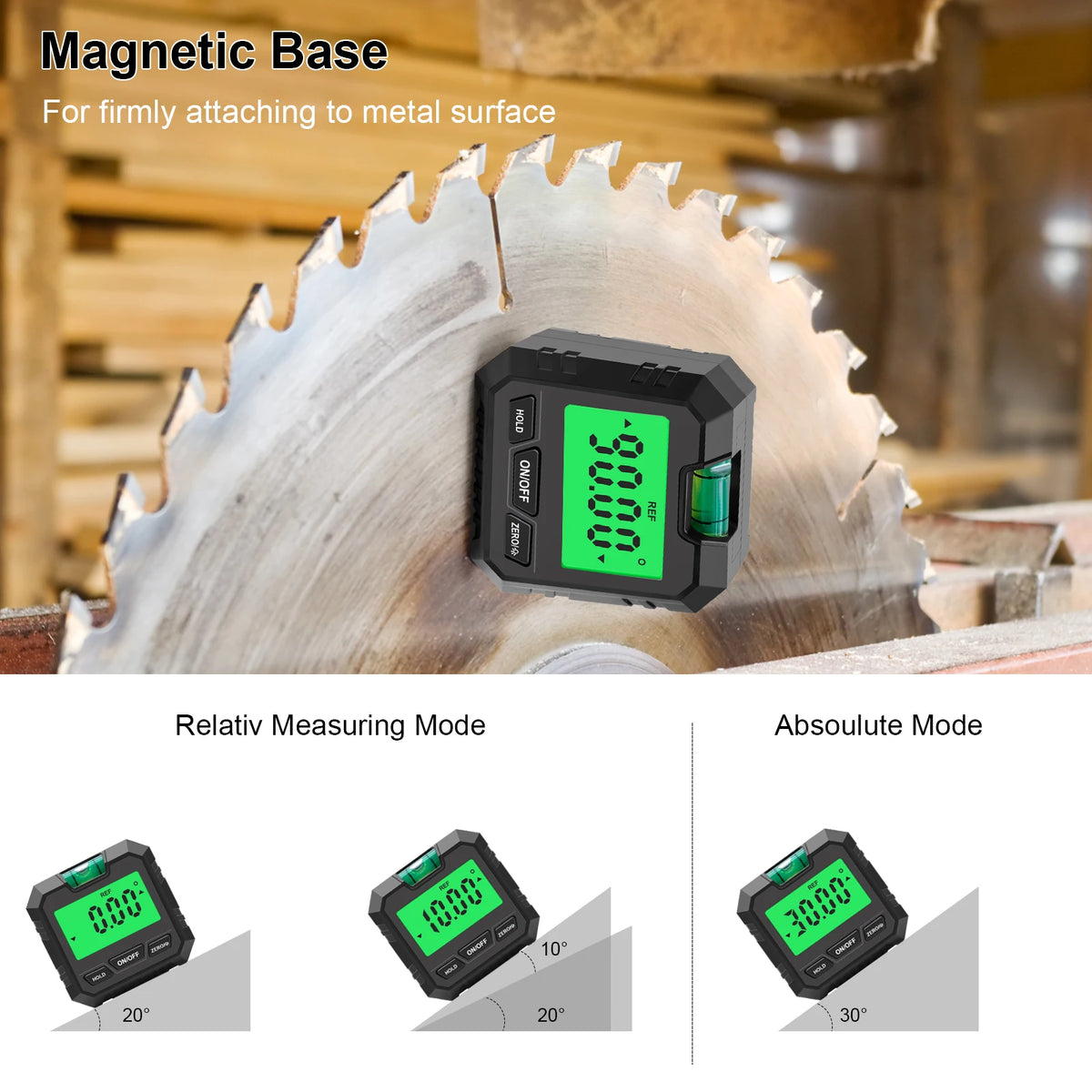 Magnetic Digital Angle Gauge