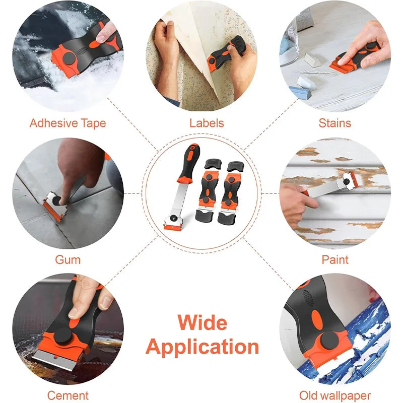 Plastic Razor Scraper with Blades