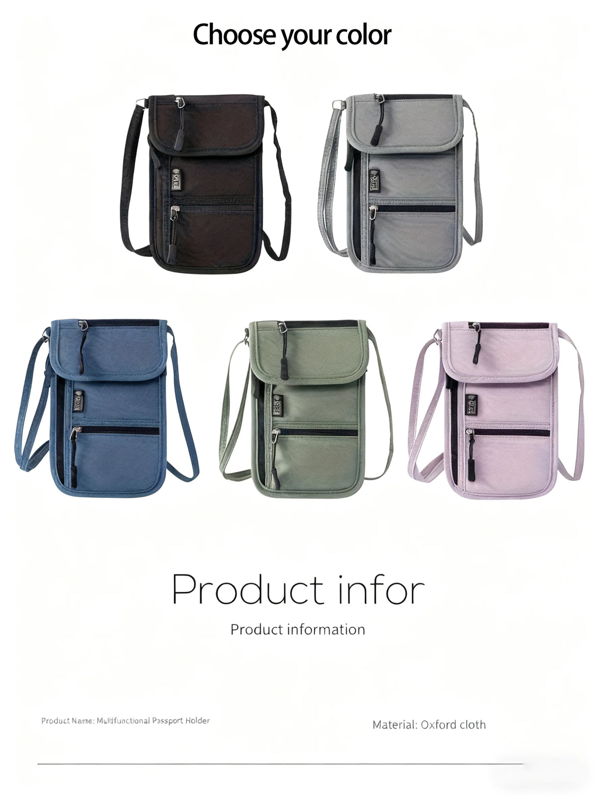 RFID-Blocking Hidden Neck Wallet