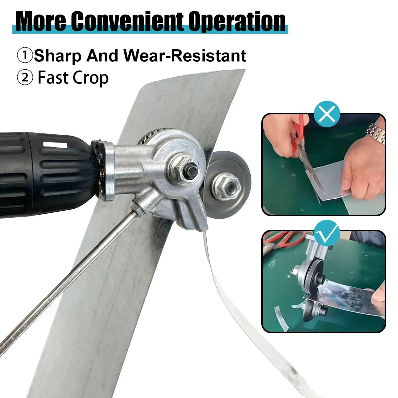 Drill-Powered Sheet Metal Cutter