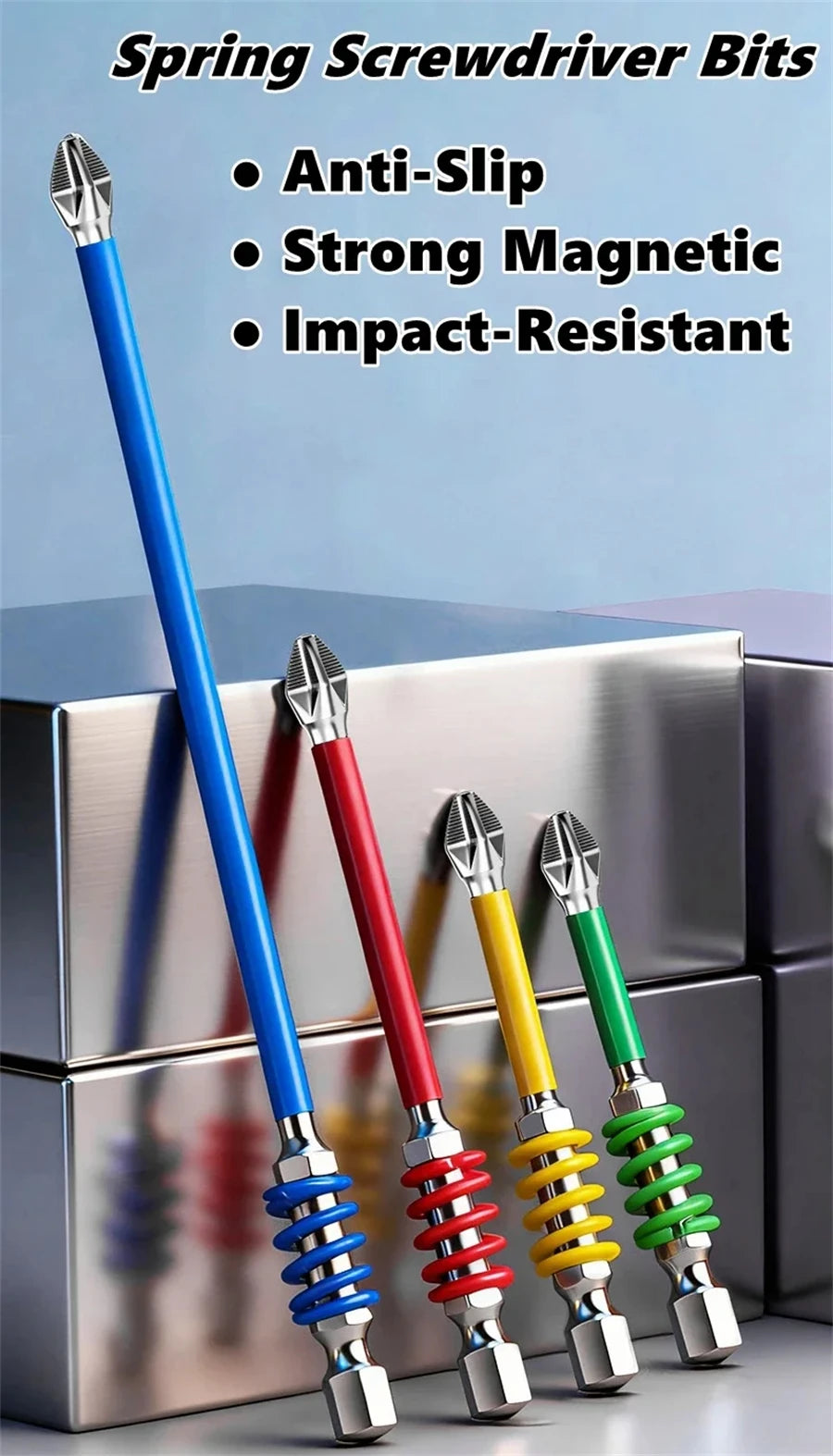 Spring-Loaded Magnetic Screw-Holding Bits