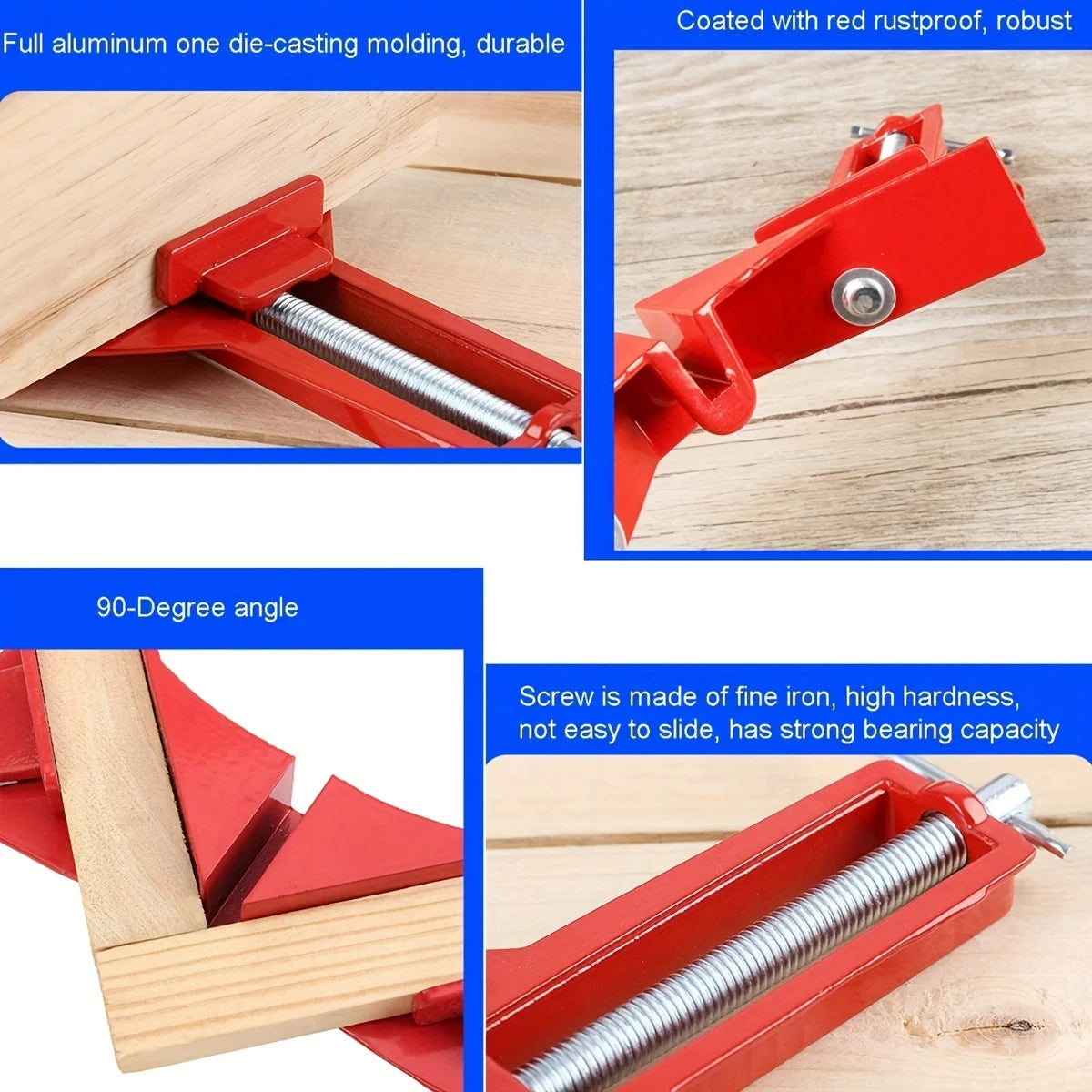90° Corner Clamp for Woodworking