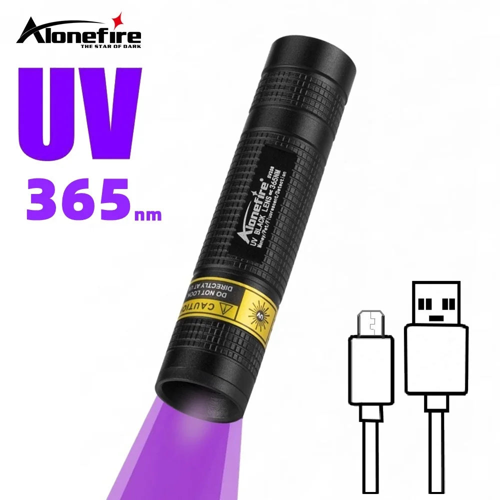 Rechargeable 365nm UV Flashlight