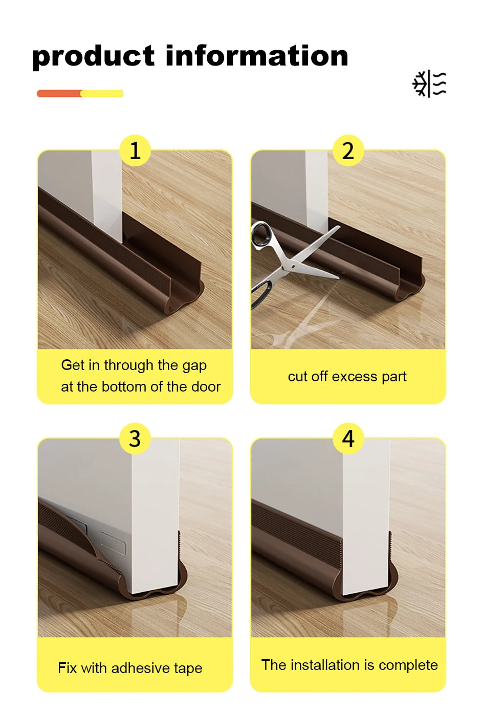 Under-Door Draft Stopper Seal