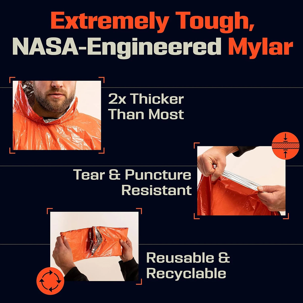 Emergency Thermal Rain Poncho