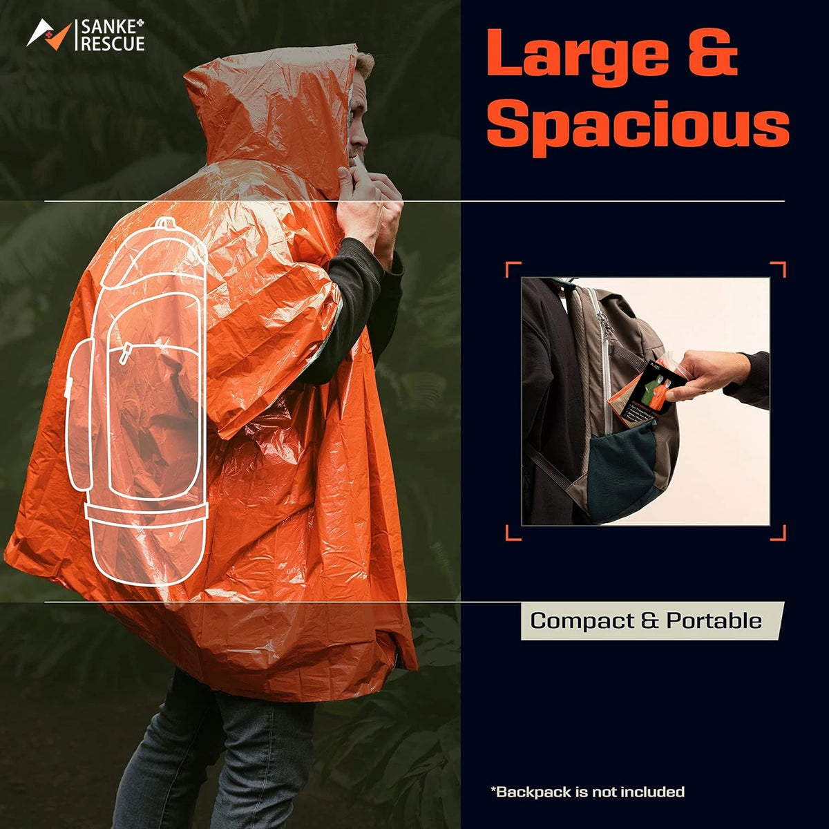Emergency Thermal Rain Poncho