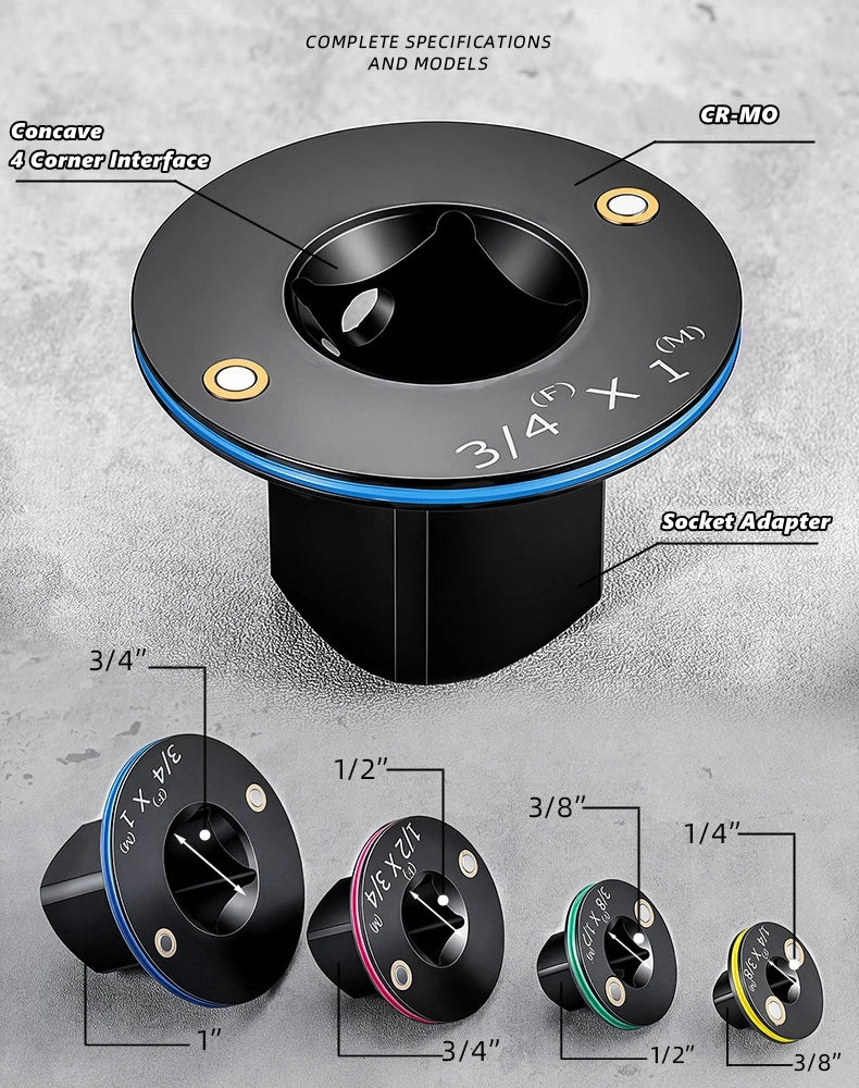 Magnetic Impact Socket Adapter Set