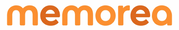 Memorea logo — orange wordmark, cropped