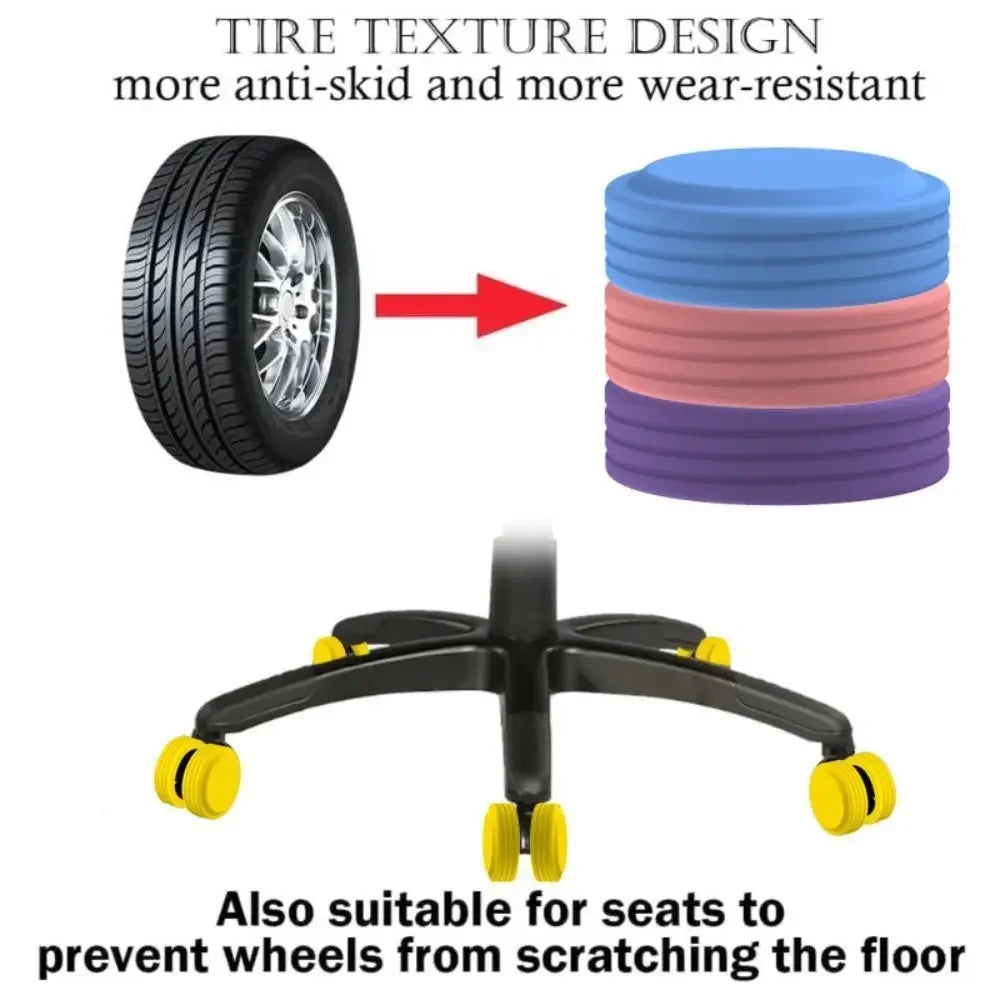 Silicone Luggage Wheel Covers (8 Pcs)
