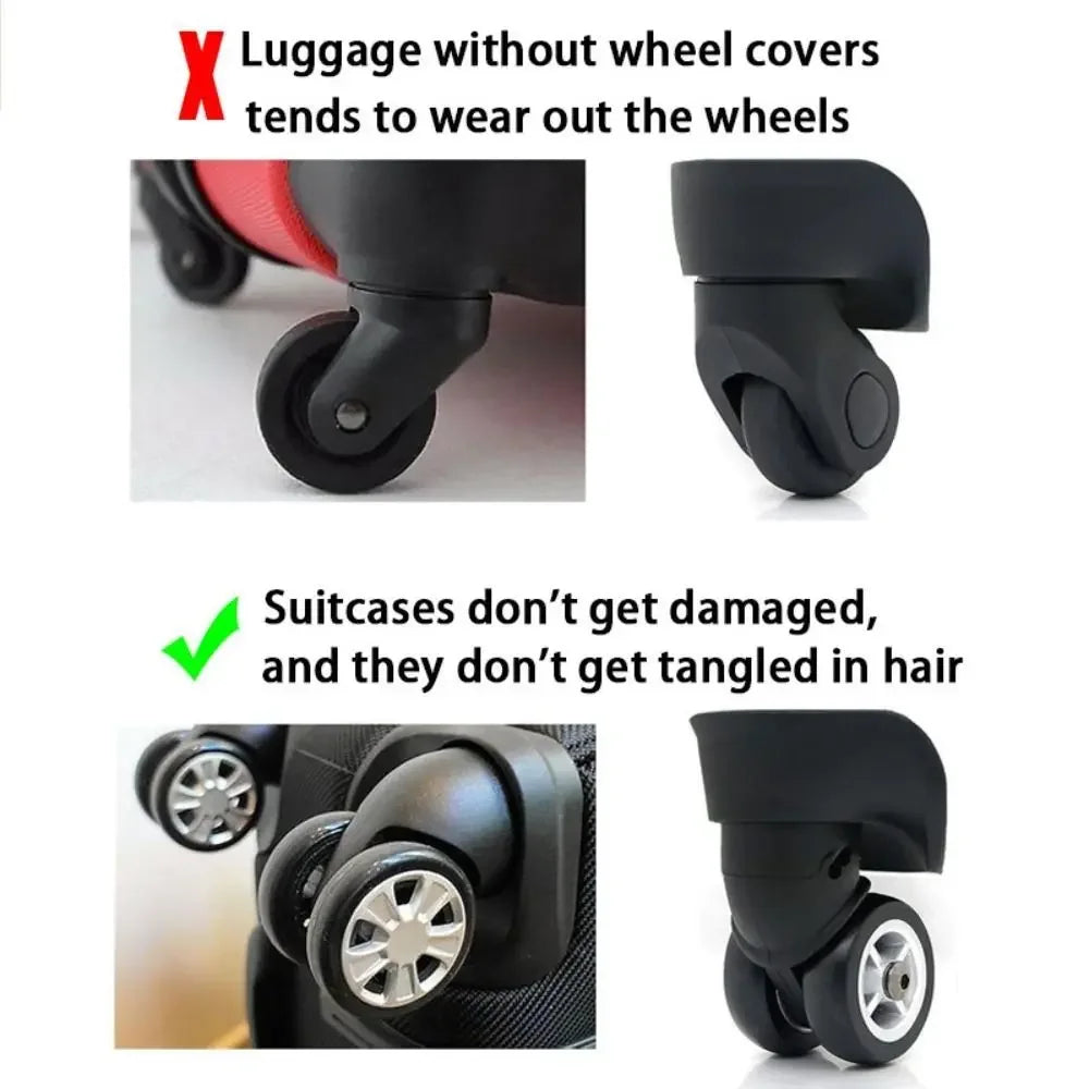 Silicone Luggage Wheel Covers (8 Pcs)