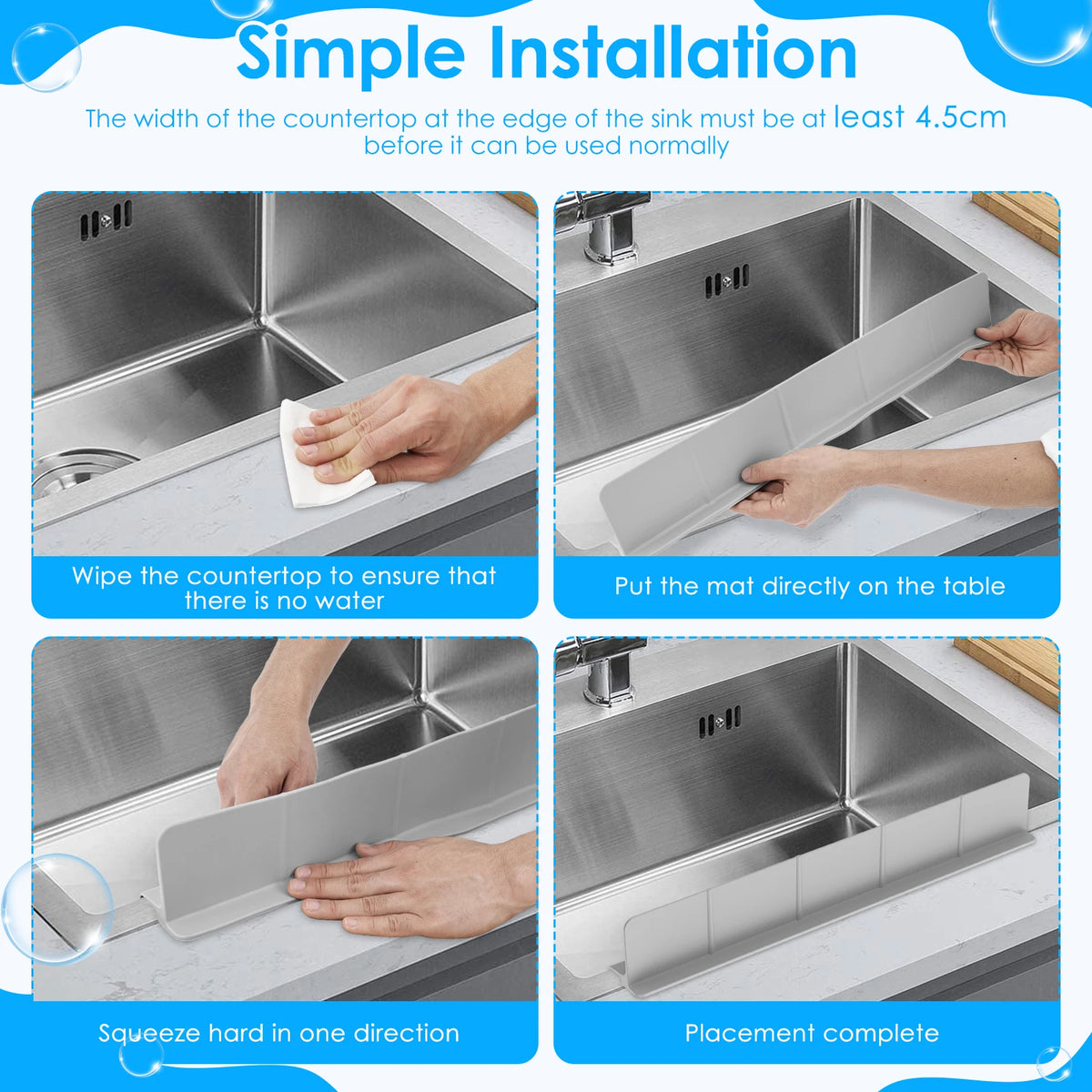 Silicone Sink Splash Guard