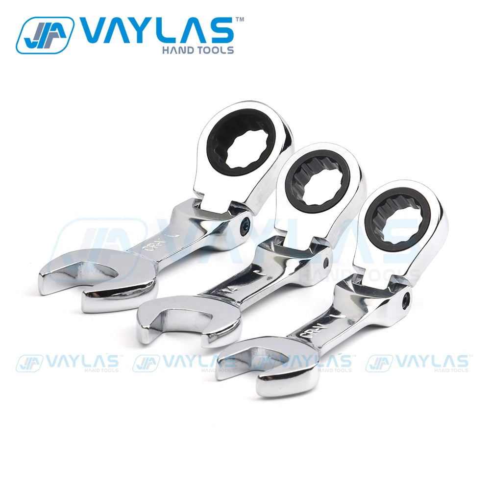 Ultra-Slim Mini Ratchet Wrench (6–19mm)